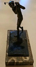 Vintage Bronze Sculpture Golf