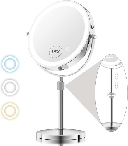 Lighted makeup mirror - makeup,