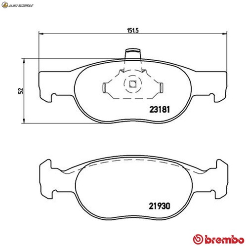 Brake pad set disc - brake, p