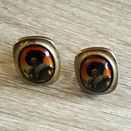 Gold plated cushion cufflinks - plated,