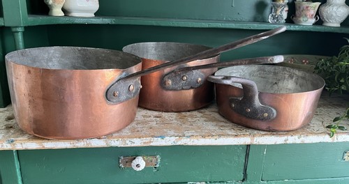 Antique french copper cooking - french,