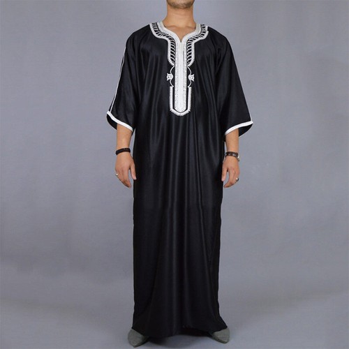Muslim men black robe short - men's,