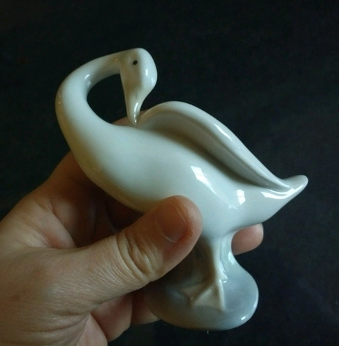 Lladro white goose swan - goose,