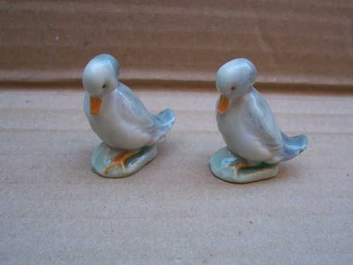 Two miniature bone china - two, duck