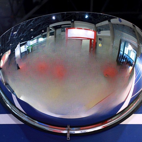 Convex mirror security half - mirror,