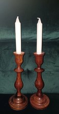 1960s Wooden Candle Sticks