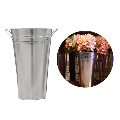Pcs galvanized flower bucket - 2,
