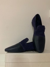 new dark blue leather shoes
