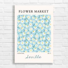 Daisy Floral Pattern Canvas