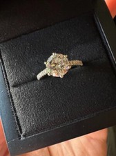 77 Diamonds 1.42ct Lab Grown Round Cut Diamond Ring 18k White Gold, Size K