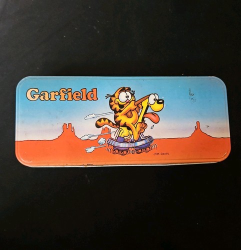 Vintage garfield pencil tin - vintage,