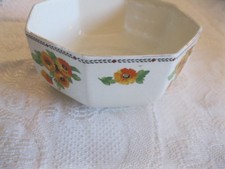 1920s Art Deco Style Crown Ducal Octagonal Fruit Bowl, Marigold Design 