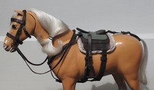 1:6 scale brown green leather