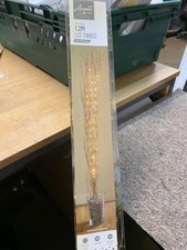 Premier Christmas Branch with Gold Glitter And 80 Clear Light - 1.2M