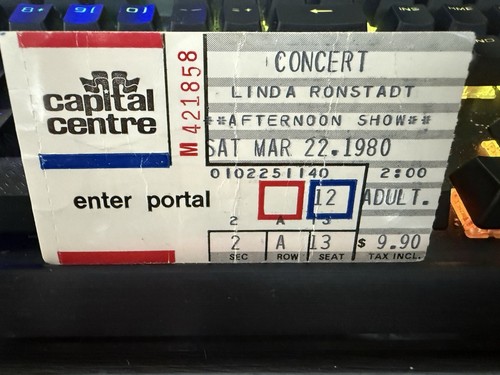 Linda ronstadt 80 capital - ronstadt, 3/22/80