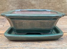 Small ceramic bonsai pot with - ceramic,