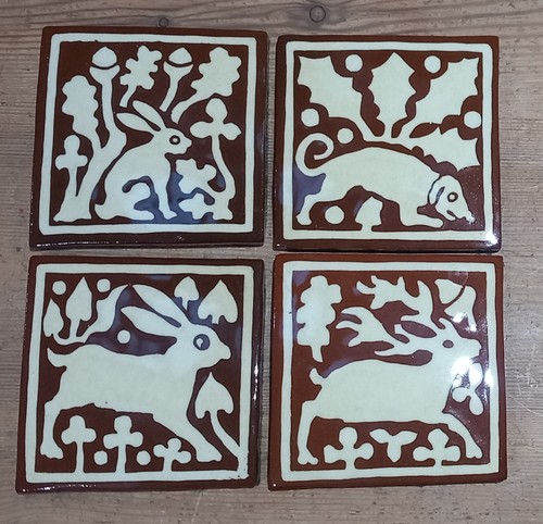 Medieval style encaustic - medieval,