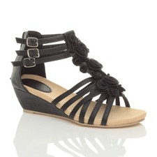WOMENS LADIES LOW MID HEEL