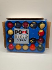 Vintage Riley Pool Balls Boxed British Pool Tables white ball