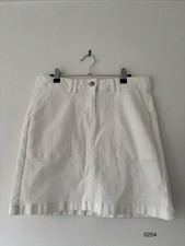 M&S White Denim Mini Skirt –