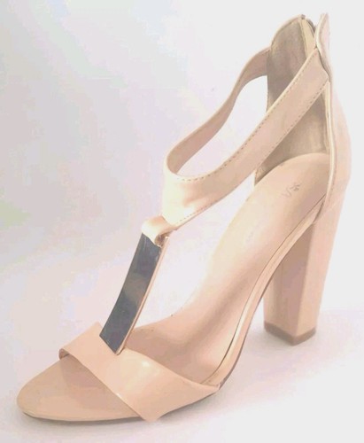 Belle beige patent bar open - belle,