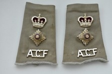 Pair of British Army Officer's Shoulder Badge's, Bath Star & Crown. ACF