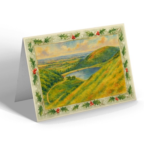 Xmas notelet malvern hills - notelet,