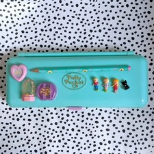 Rare VintagePolly Pocket 1990 Pencil Case Playset 100% Complete  Bluebird Toys