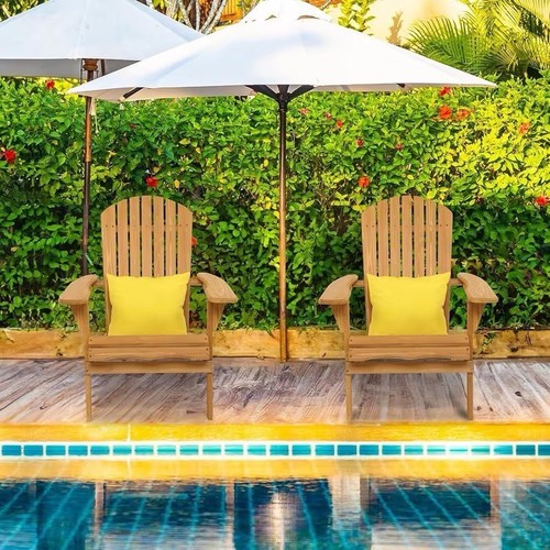 Natural wood adirondack chair - wood,