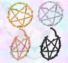 Steel Ear Weight Plug Gauge Plugs Stretcher Pentagram Witch earring Tunnel Cute
