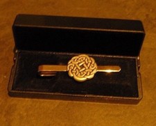 St. Justin Polished Pewter Celtic Design Tie Clip in Presentation Box