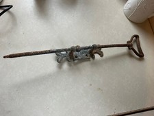 Large Antique Salvaged Cast Iron Mechanical Door Bell Pull