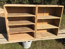 Six Antique Pitch Pine Kitchen/Wall Cupboards