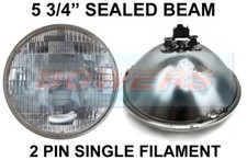 5 3/4" GENUINE SEALED BEAM HEADLIGHT HEADLAMP FOR CLASSIC CAR 2 PIN INNER