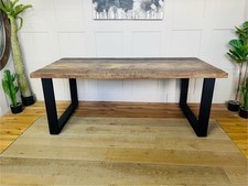 Java Sleeper Wood Rectangular 200cm Dining Table. Rrp £899 R22