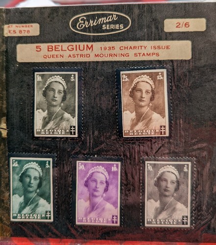 Set 1935 belgium - 5, queen