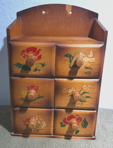 Vtg wooden sewing notions - sewing,