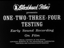 ONE-TWO-THREE-FOUR TESTING 16mm Movie 1975 EARLY SOUND RECORDING ON FILM DOC 20s