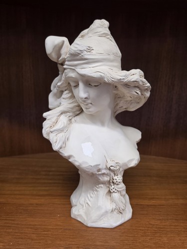 Art nouveau style plaster bust - nouveau,
