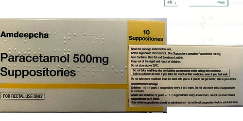 Paracetamol 500mg for - , rectal