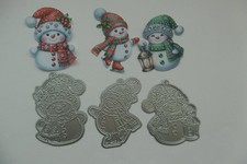 Used Cutting Dies*Used from Two Red Robin*CHRISTMAS*SNOWMEN*Card*Topper