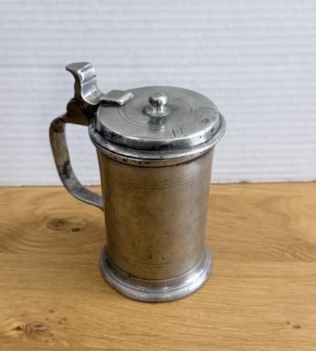Antique pewter tankard beer - pewter,