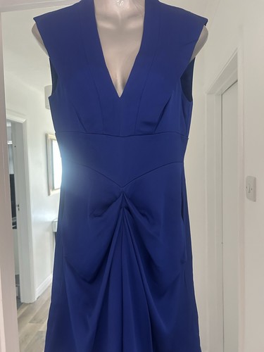 Reiss royal blue fitted dress - blue,