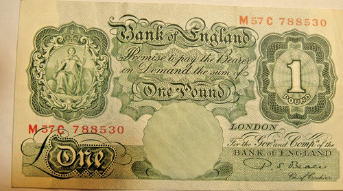 Bank england pound note - of,