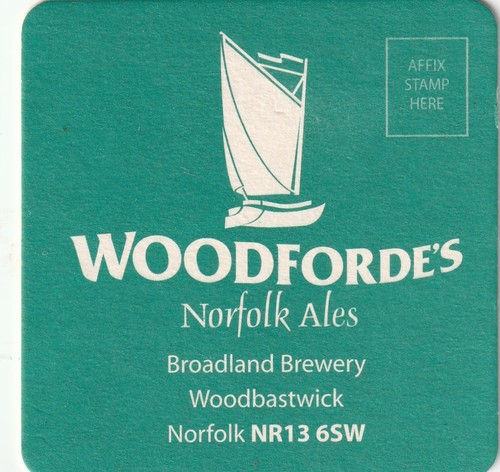 Beer mat woodforde s - -, norfolk