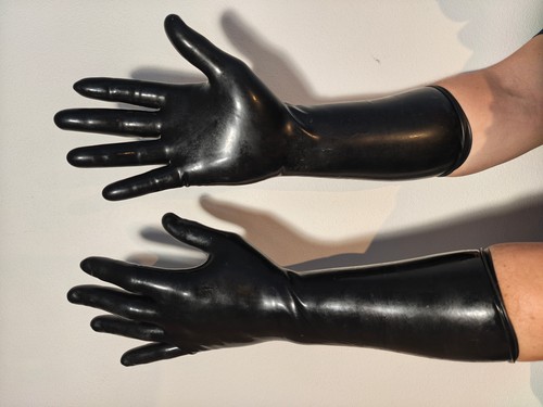 Latex rubber black orange - orange, or