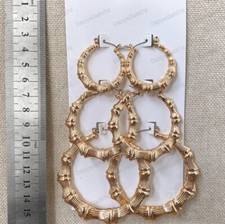 Pairs hoops gold silvertone - 3,