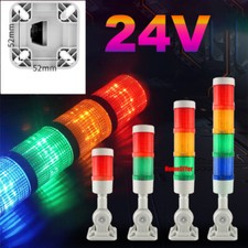 24V Industrial Signal Tower Flash LED Light with Buzzer Alarm Warning Lamp IP55