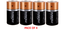 PACK OF 4 Duracell Plus Power 'C' Cell LR14/MN1400 Alkaline Battery Batteries 