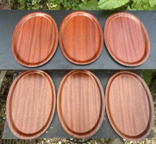 6 Small Retro Teak Veneer